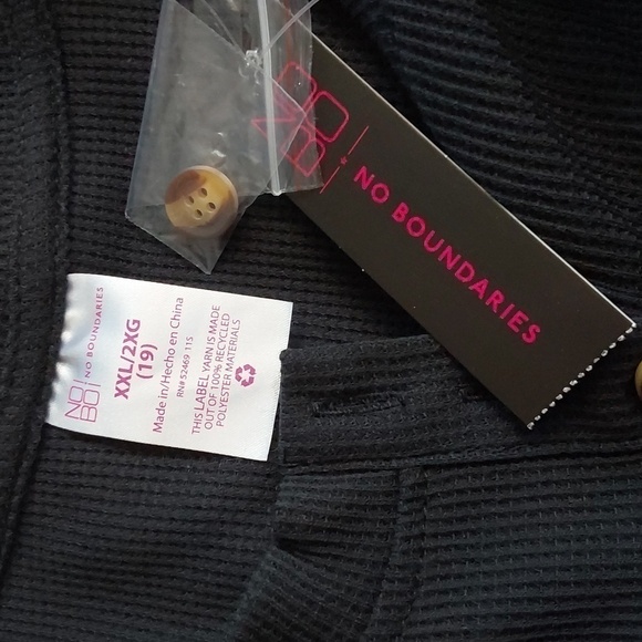 No Boundaries- Womens Black/Green Camo Top Adjustable Waist New Sz.XXL - Picture 5 of 5